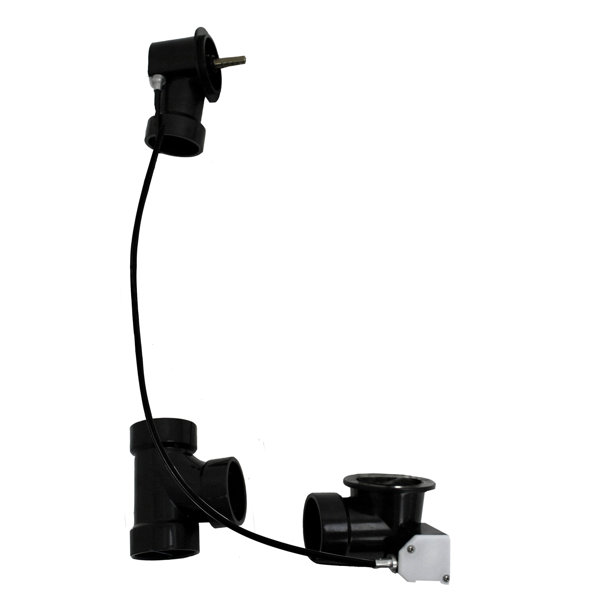 Westbrass 35" Cable Drive Bathtub Drain Trim with Sch. 40 ABS Fittings